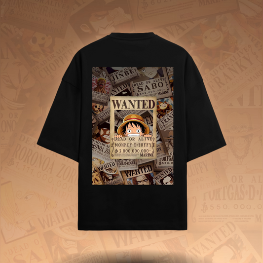WANTED: Luffy’s Bounty Oversized T-Shirt – Limited Edition