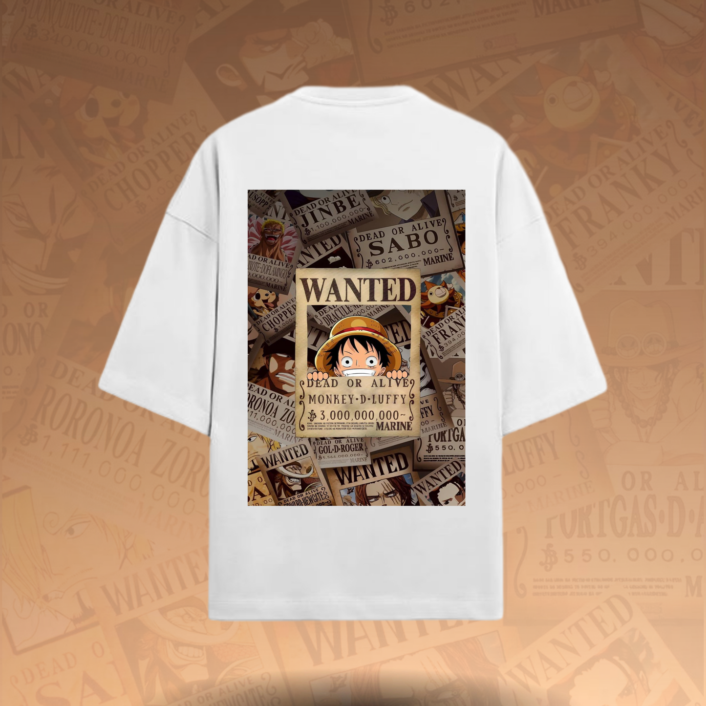 WANTED: Luffy’s Bounty Oversized T-Shirt – Limited Edition