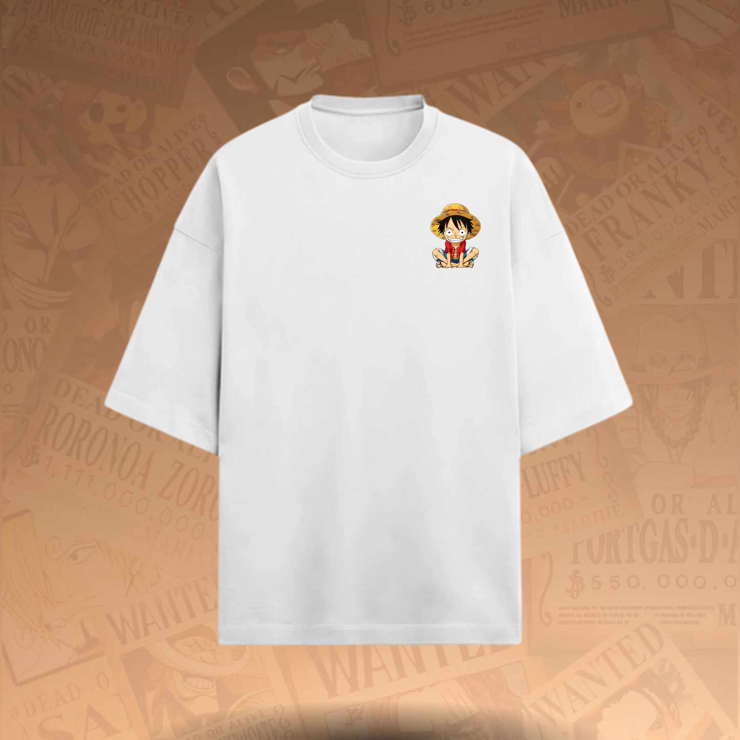WANTED: Straw Hat Luffy Oversized T-Shirt – Limited Edition