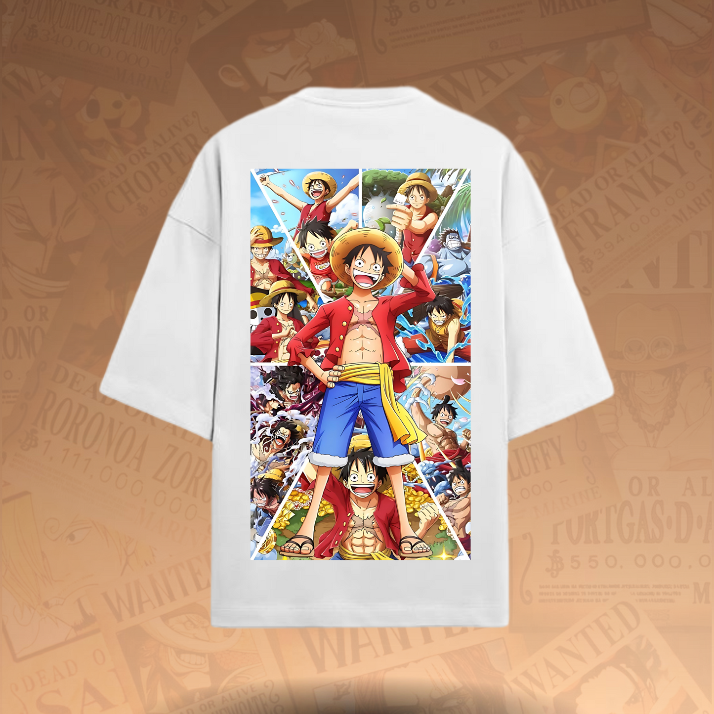 WANTED: Straw Hat Luffy Oversized T-Shirt – Limited Edition