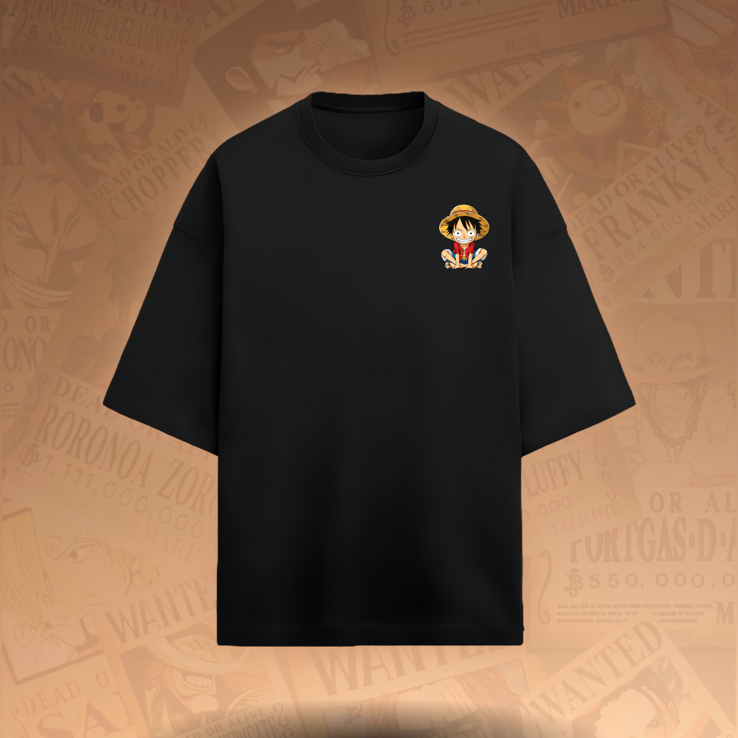 WANTED: Straw Hat Luffy Oversized T-Shirt – Limited Edition